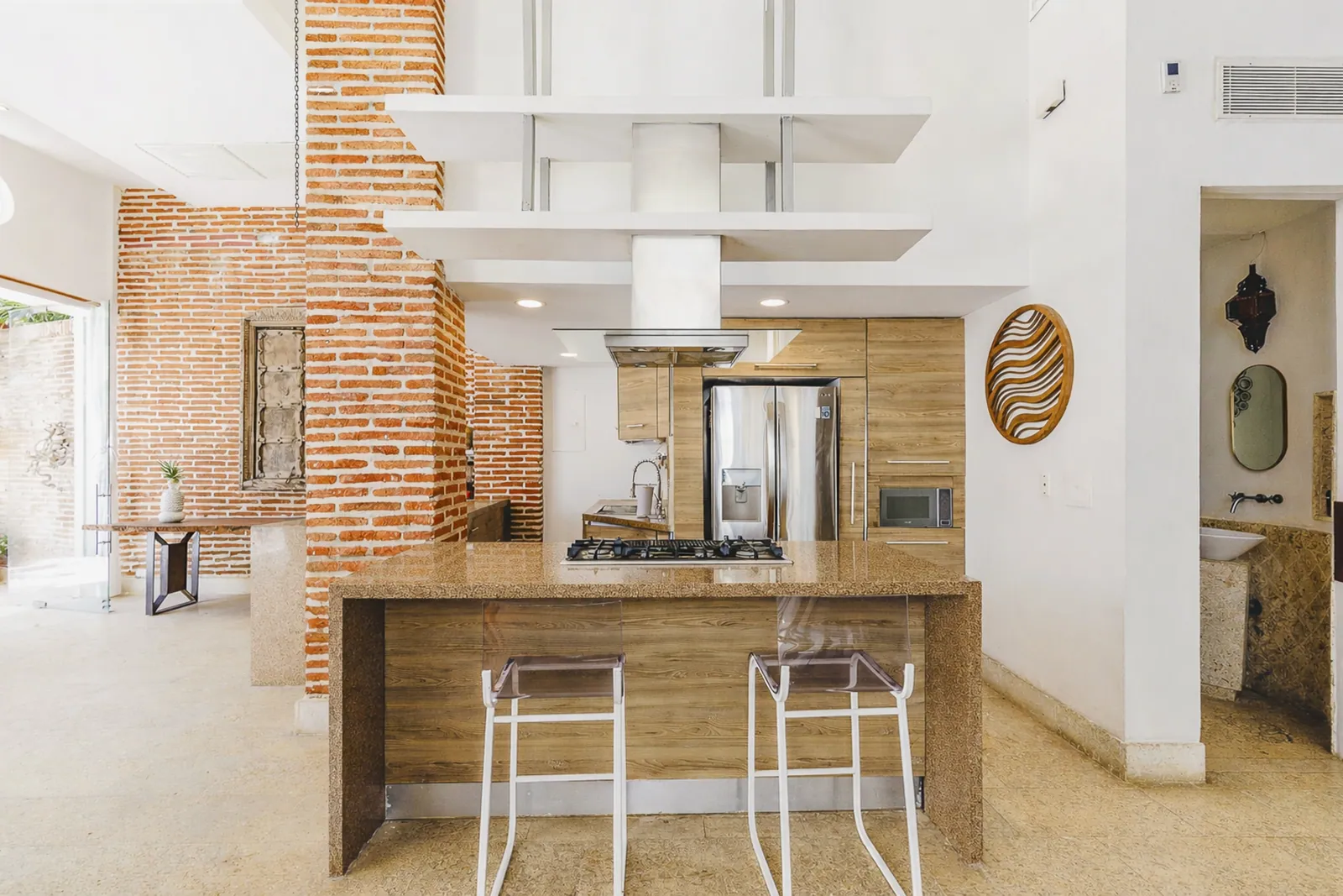 Cuisine haut de gamme avec îlot central, Casa del Boquetillo